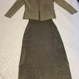 MM Lafluer size s Skirt and jack combo golden sparkles